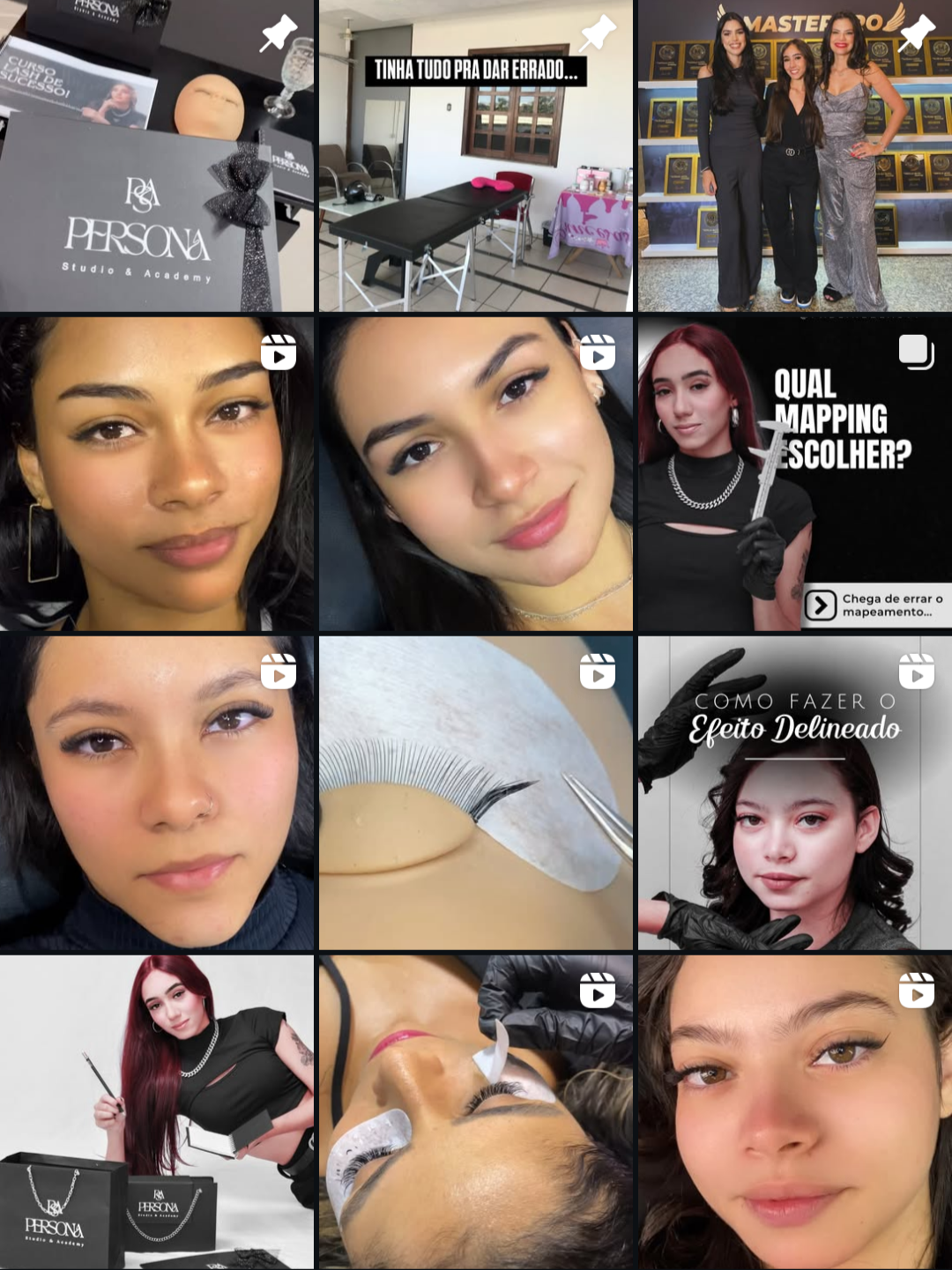 Instagram feed com o Lash Art Pack
